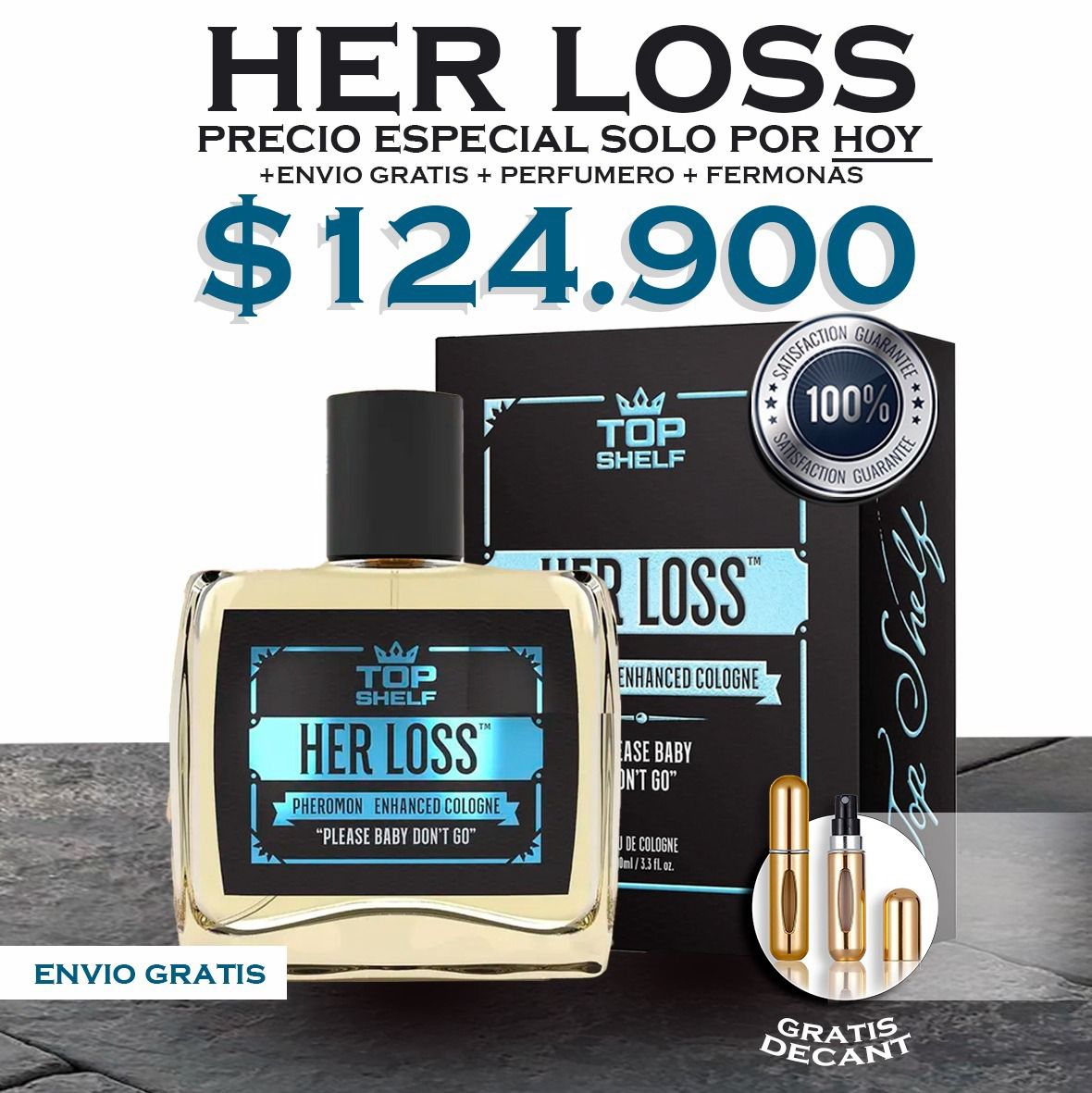 PERFUME HER LOSS™ THE TOP ORIGINAL 100 ML + PERFUMERO MARCA TOP SHELF
